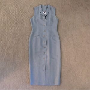 VINTAGE Nordstrom Buttondown Sleeveless Midi Dress